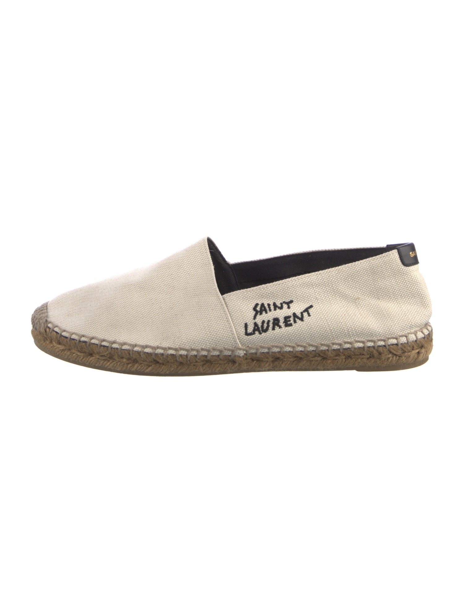 Saint Laurent Canvas Embroidered Accent Espadrilles